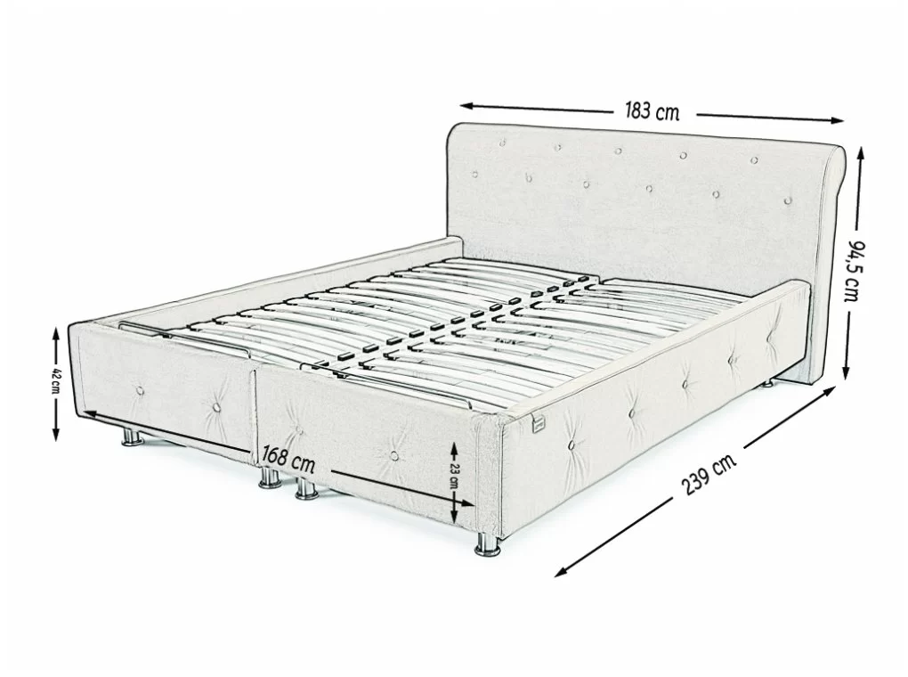 HÉRA FRANCIAÁGY ÁGYNEMŰTARTÓVAL