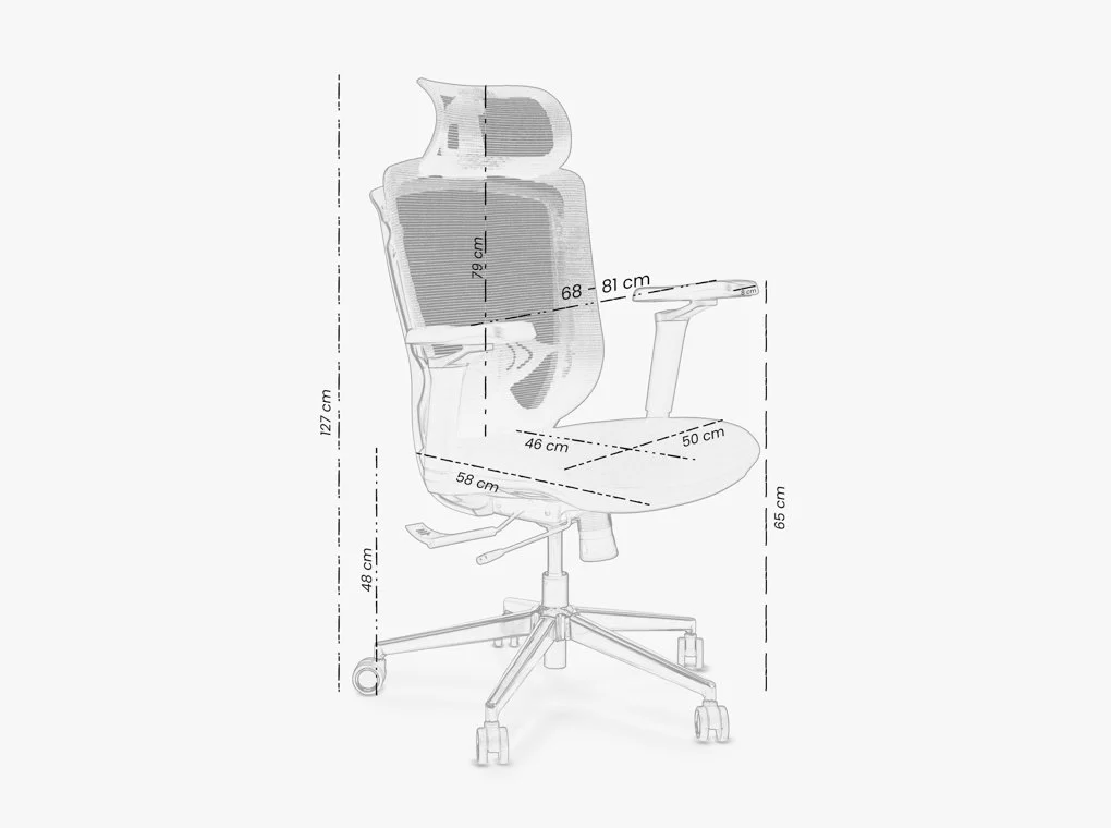 REVOTICA MADISON A2052-R FEKETE MESH ERGONÓMIKUS IRODASZÉK
